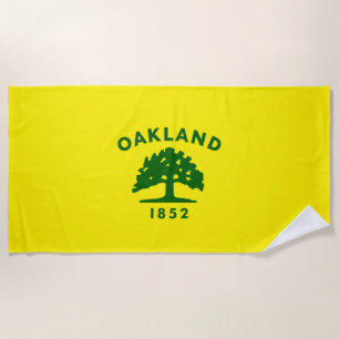Serviette De Plage Drapeau de plage de la ville d'Oakland