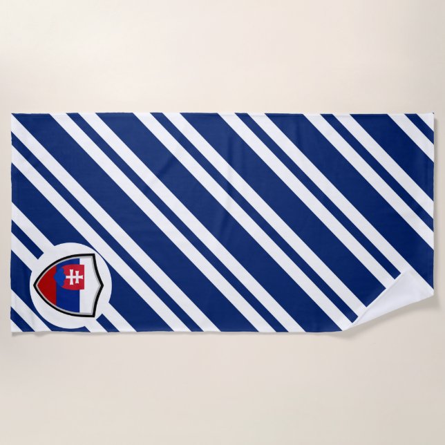 Serviette De Plage Drapeau de plage slovaque (Devant)