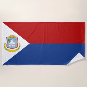 Serviette De Plage Drapeau de Saint-Martin