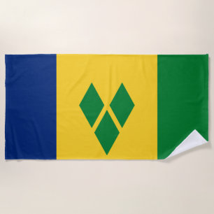 Serviette De Plage Drapeau de Saint-Vincent