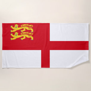 Serviette De Plage Drapeau de Sercq
