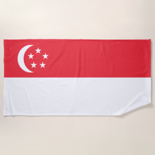 Serviette De Plage Drapeau de Singapour