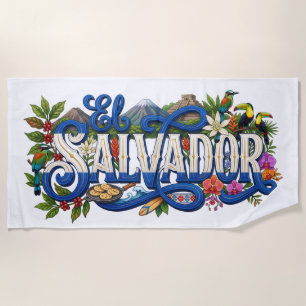 Serviette De Plage Drapeau d'El Salvador, Patrimoine, Culture & Tradi