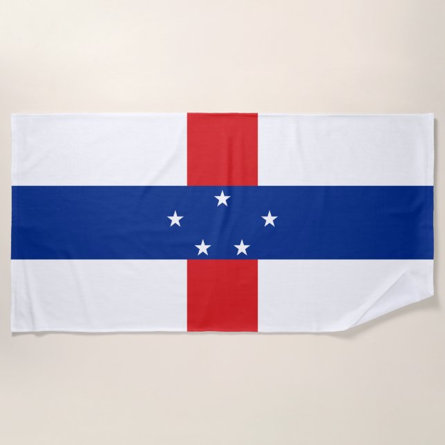 Serviette De Plage Drapeau des Antilles néerlandaises (Devant)