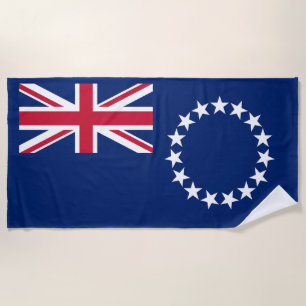 Serviette De Plage Drapeau des Îles Cook