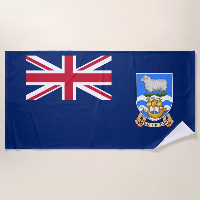 Serviette De Plage Drapeau des îles Falkland (Devant)