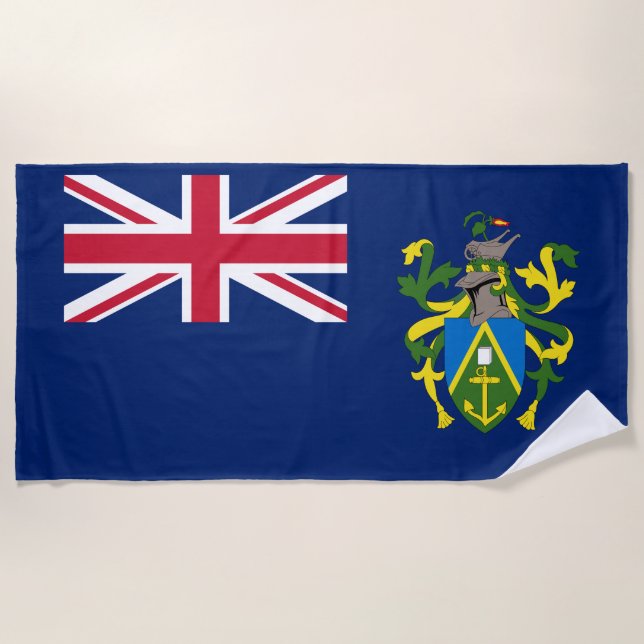 Serviette De Plage Drapeau des îles Pitcairn (Devant)