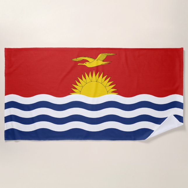 Serviette De Plage Drapeau des Kiribati (Devant)