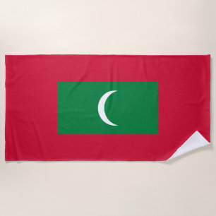 Serviette De Plage Drapeau des Maldives