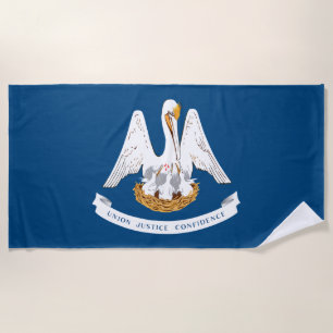 Serviette De Plage Drapeau d'État de Louisiane