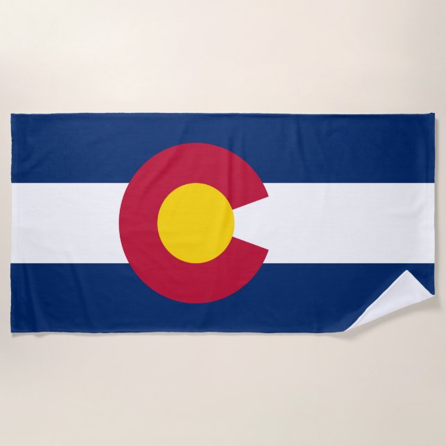Serviette De Plage Drapeau d'Etat du Colorado (Devant)