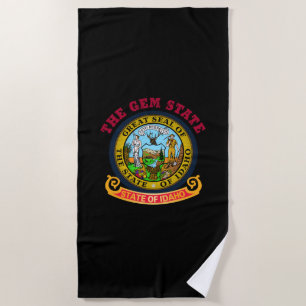 SERVIETTE DE PLAGE DRAPEAU D'ÉTAT IDAHO CROSSROADS