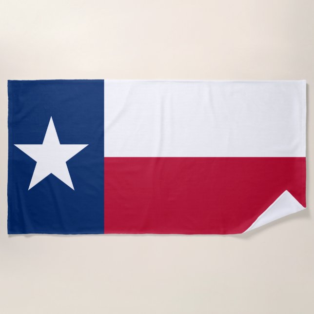 Serviette De Plage Drapeau d'État texan (Texas) (Devant)