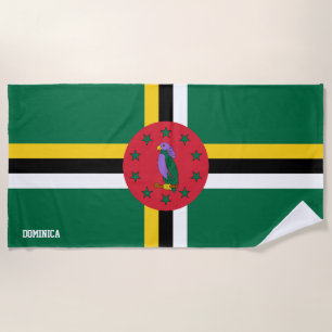 Serviette De Plage Drapeau Dominique Splendide patriotique