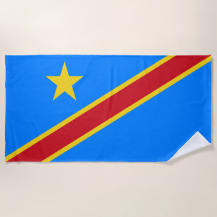 Serviette De Plage Drapeau du Congo Kinshasa