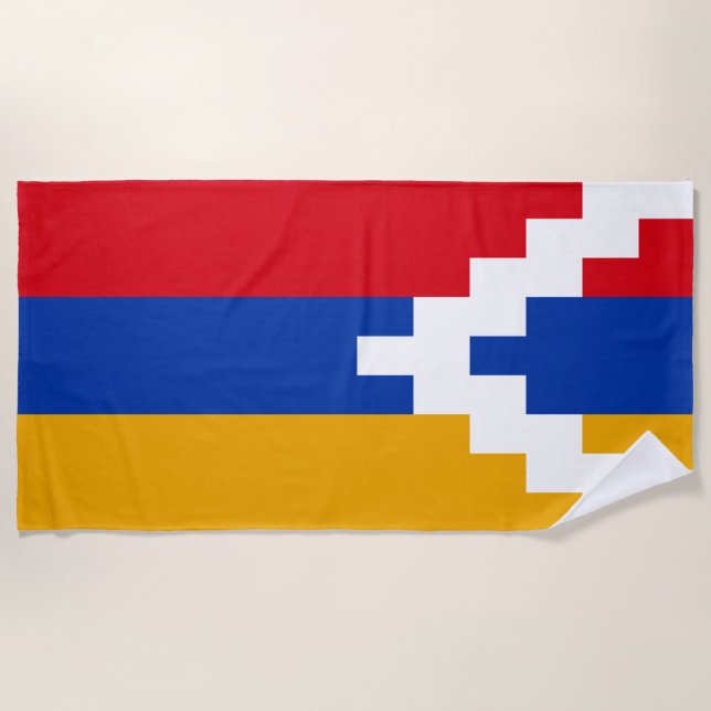 Serviette De Plage Drapeau du Haut-Karabakh (Devant)