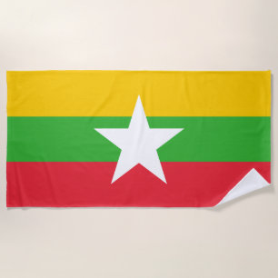 Serviette De Plage Drapeau du Myanmar