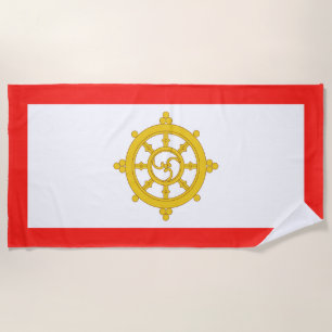 Serviette De Plage Drapeau du Royaume de Sikkim