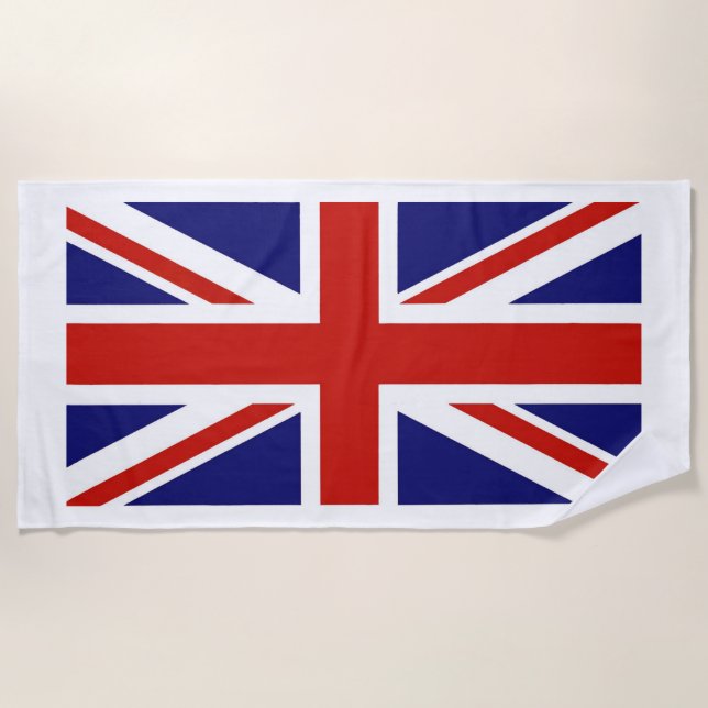 Serviette De Plage Drapeau du Royaume-Uni (Devant)