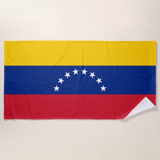 Serviette De Plage Drapeau du Venezuela (Devant)
