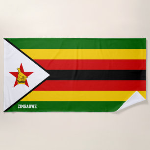 Serviette De Plage Drapeau du Zimbabwe Splendide patriotique