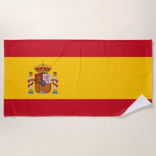 Serviette De Plage Drapeau Espagne - Bandera de Espana (Devant)