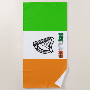 Serviette De Plage Drapeau irlandais