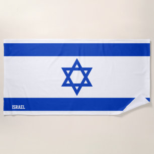 Serviette De Plage Drapeau Israël Splendide patriotique