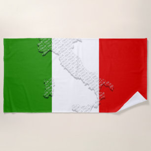 Serviette De Plage Drapeau italien