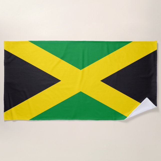 Serviette De Plage Drapeau jamaïcain (Devant)