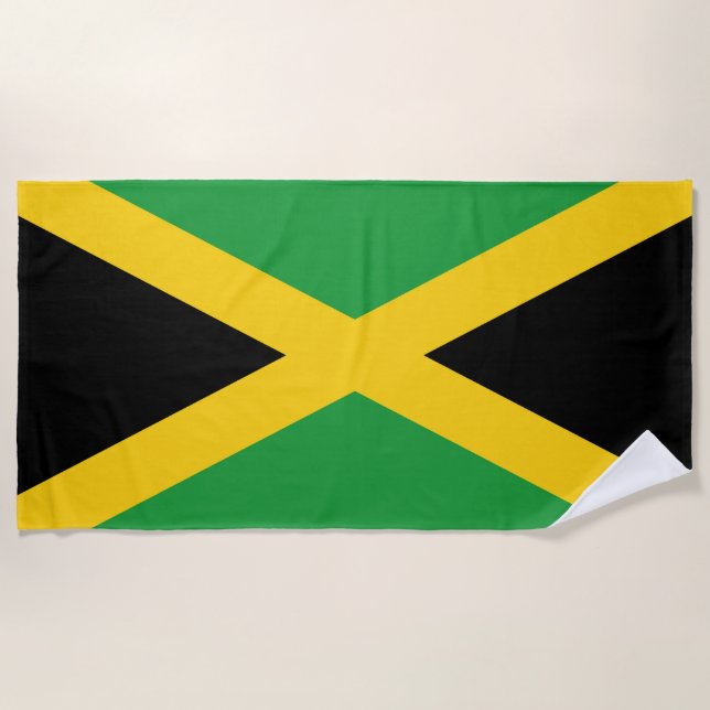 Serviette De Plage Drapeau Jamaïque  (Devant)