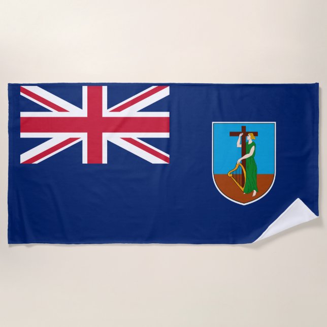 Serviette De Plage Drapeau Montserrat (Devant)