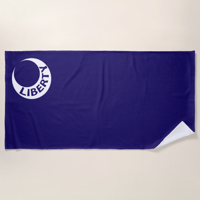 Serviette De Plage Drapeau Moultrie (Liberté) (Histoire américaine) (Devant)