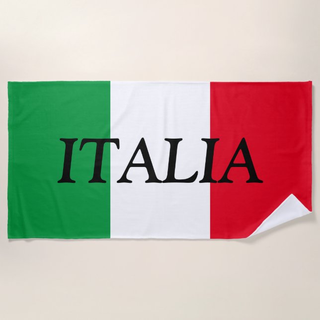 Serviette De Plage Drapeau officiel italien (Devant)
