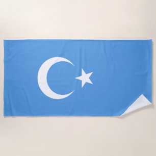 Serviette De Plage Drapeau ouïghour du Turkestan oriental (Uyghurista