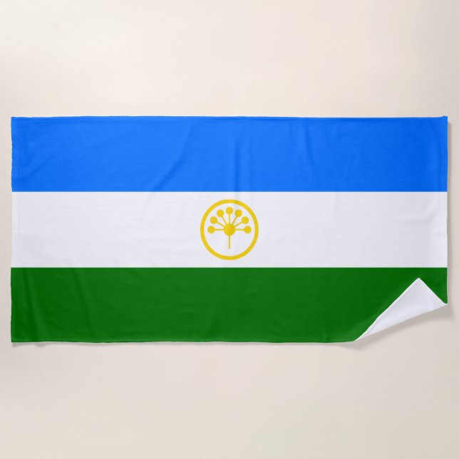 Serviette De Plage Drapeau patriotique Bachkortostan (Devant)