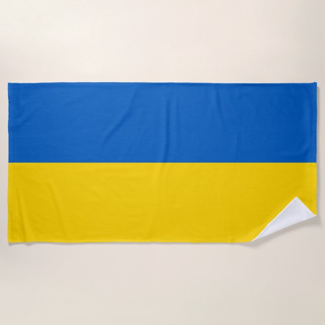 Serviette De Plage Drapeau patriotique ukrainien (Devant)
