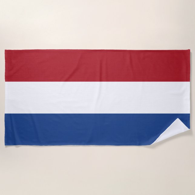 Serviette De Plage Drapeau Pays-Bas tricolore (Devant)