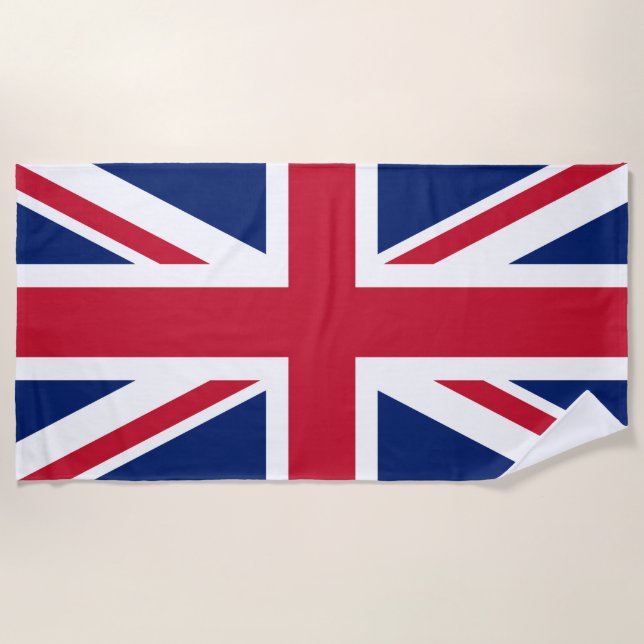 Serviette De Plage Drapeau Royaume-Uni  (Devant)