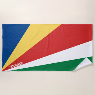 Serviette De Plage Drapeau seychellois Splendide Patriotique