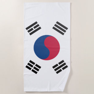 Serviette De Plage Drapeau sud-coréen