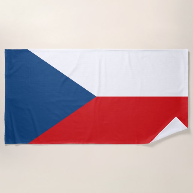 Serviette De Plage Drapeau tchèque Beach Towel (Devant)