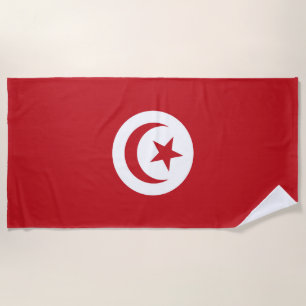 Serviette De Plage Drapeau tunisien
