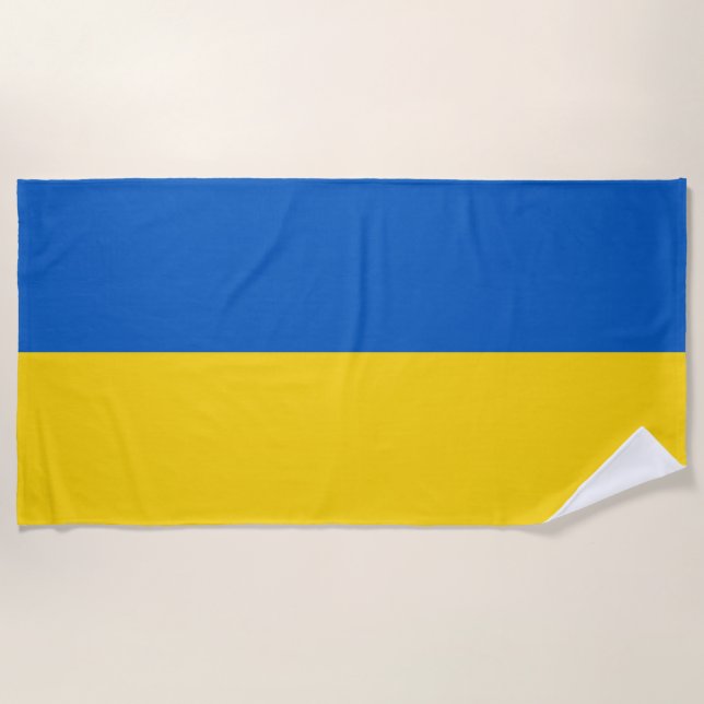 Serviette De Plage Drapeau Ukraine (Devant)