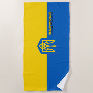 Serviette De Plage Drapeau ukrainien Armoiries