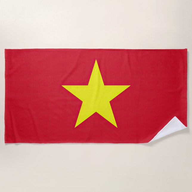Serviette De Plage Drapeau Vietnam (Devant)