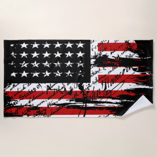 Serviette De Plage Drapeau vintage