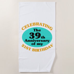 Serviette De Plage Drôle 60e anniversaire Gag cadeau
