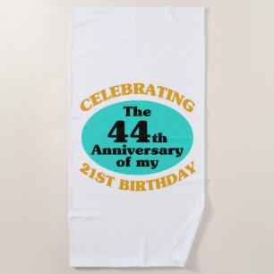 Serviette De Plage Drôle 65e anniversaire Gag cadeau