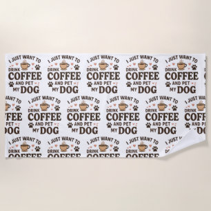 Serviette De Plage Drôle chien amoureux Mug Chien Maman Chien Papa